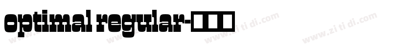 optimal regular字体转换